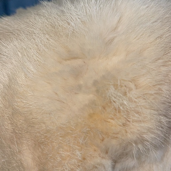 Vintage real fur rabbit fur teddy bear . Very hard to find in this size - Picture 9 of 12